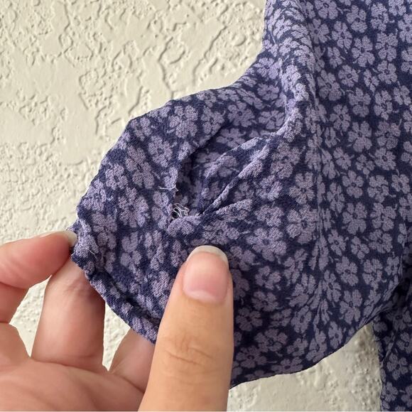 Reformation Lucky Floral Purple Argentina Wrap Mini Dress XS - Picture 5 of 7